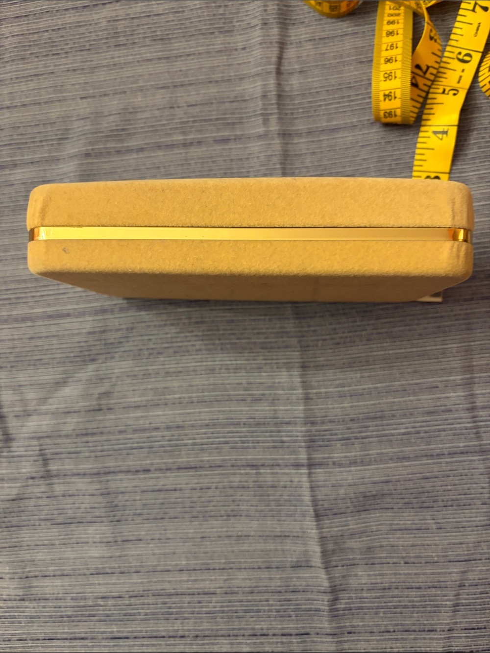 Velvet Jewelry Travel Case in cream and Brown - Picture 7 of 8